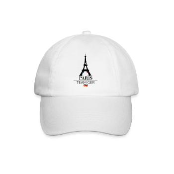 paris team germany Sport Athlet Spiele Eiffelturm - Baseballkappe - Weiß/Weiß - Vorne