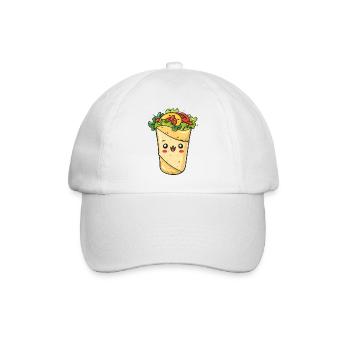 Süßes Burrito Comic - Baseballkappe - Weiß/Weiß - Vorne