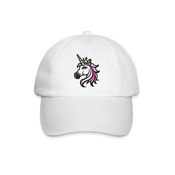 Unicorn Head Crown - Baseball Cap - white/white - Front