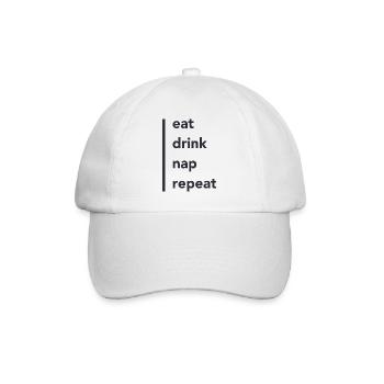 Manger Boire Sieste - Casquette classique - blanc/blanc - Devant