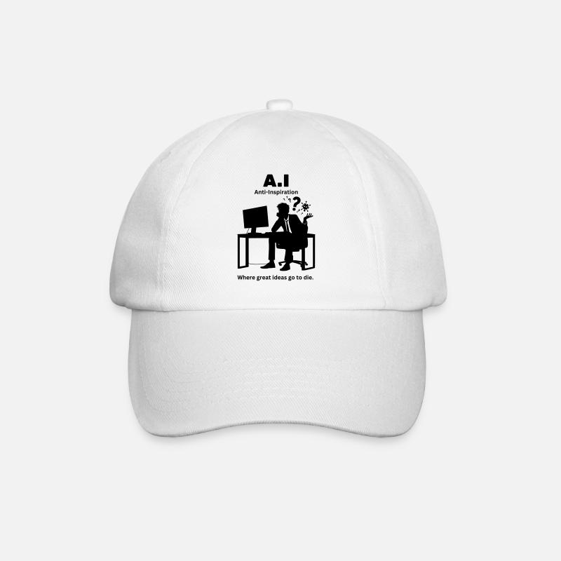A.I - Intérêt artificiel Simuler l’enthousiasme un moi - Casquette classique - blanc/blanc