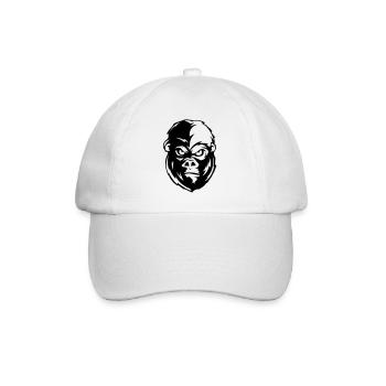 Gorilla Face Animal - Baseball Cap - white/white - Front