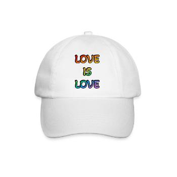 Rainbow Love is Love - Baseball Cap - white/white - Front