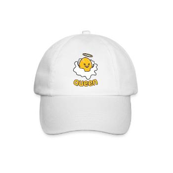 Funny egg with halo - Baseball Cap - white/white - Front