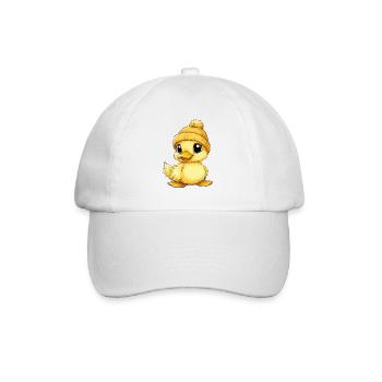 canard mignon mignon bébé enfants animal caneton dessin animé - Casquette classique - blanc/blanc - Devant
