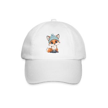 renard mignon mignon bébé enfants animal dessin animé - Casquette classique - blanc/blanc - Devant