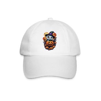 Ghost with pumpkin - Baseball Cap - white/white - Front
