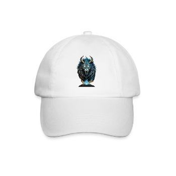 Ein wildes blaues Tier, - Baseballkappe - Weiß/Weiß - Vorne