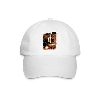 Natural waterfall in earth tones - Baseball Cap - white/white - Front