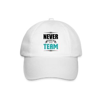 never without my team 2 - Baseball Cap - white/white - Front