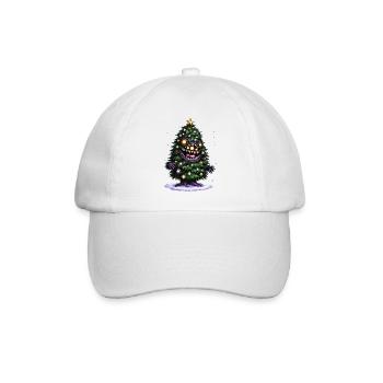 Christmas Tree Monster - Baseball Cap - white/white - Front