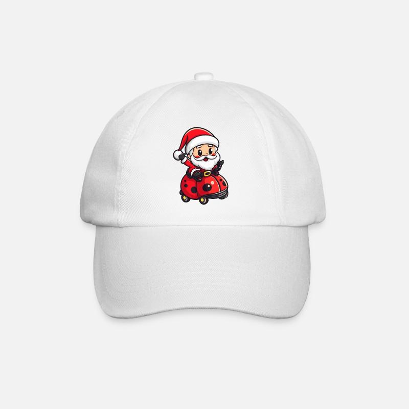 Marienkäfer Weihnachtsmann Cartoon - Baseballkappe - Weiß/Weiß
