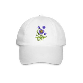 Flowers - Baseball Cap - white/white - Front