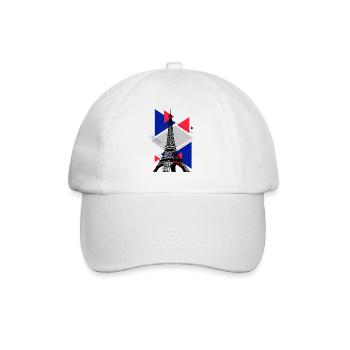 Paris Tour Eiffel France City Skyline Art - Casquette classique - blanc/blanc - Devant