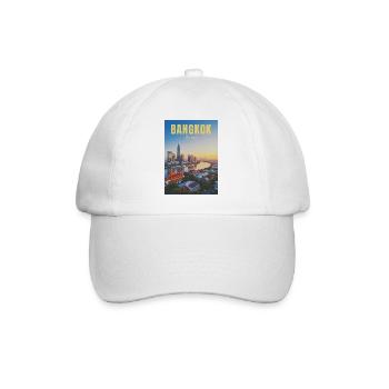 Bangkok, Thaïlande - Casquette classique - blanc/blanc - Devant