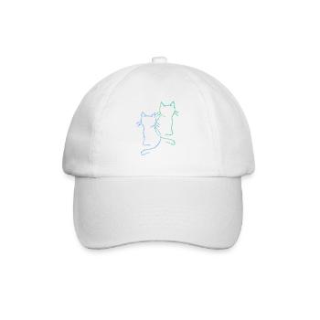 années 80 90 chats chat enfant enfants bébé - Casquette classique - blanc/blanc - Devant