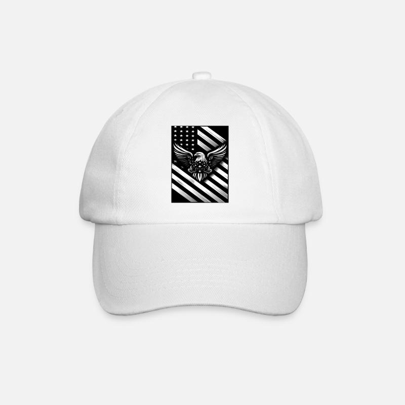 Drapeau US blanc et noir - Casquette classique - blanc/blanc