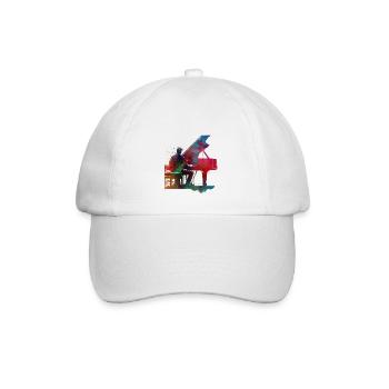 Pianiste art musical - Casquette classique - blanc/blanc - Devant