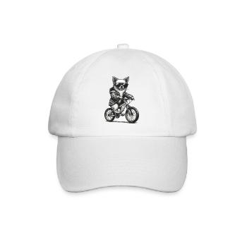 Bicycle Chihuahua Sunglasses Bike Gift - Baseball Cap - white/white - Front