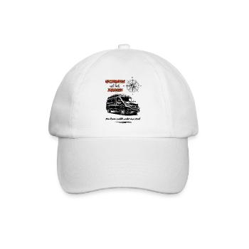 Camping van camping-car dicton avec boussole - Casquette classique - blanc/blanc - Devant