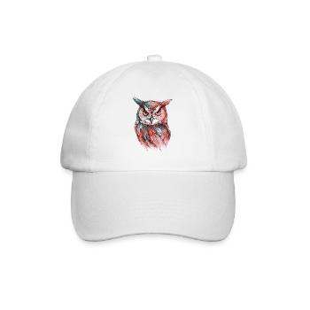 Owl Eagle Owl Bird Night Bird Animal Night Moon Nature - Baseball Cap - white/white - Front