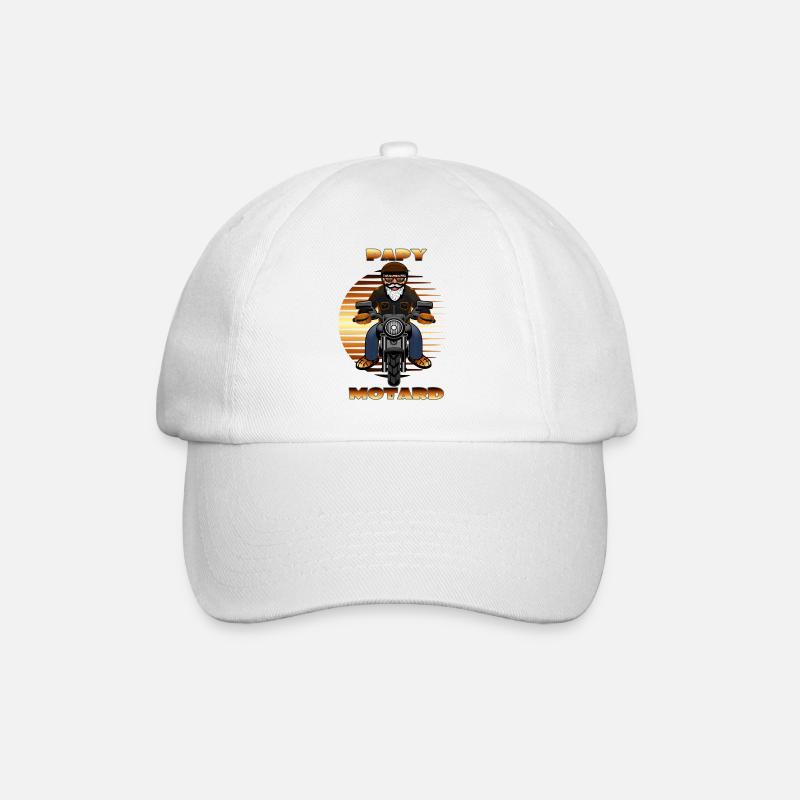 PAPY MOTARD - Casquette classique - blanc/blanc