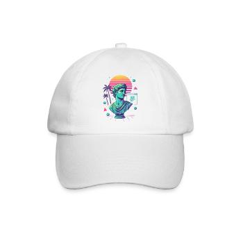 Vaporwave Aesthetics – Ancient Meets Neon - Baseball Cap - white/white - Front
