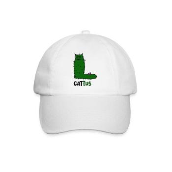 Cattus – Griffonnage de chat cactus, chat vert avec des épines. - Casquette classique - blanc/blanc - Devant