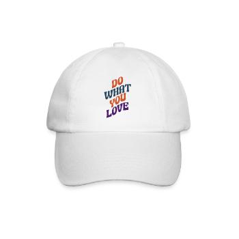Do What You Love – colorful typography - Baseball Cap - white/white - Front