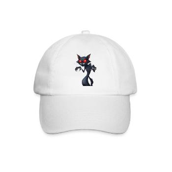 Scary Cat - Baseball Cap - white/white - Front