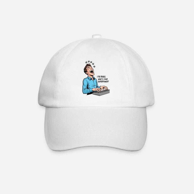 Bug-Fixer: My superpower as a programmer! - Baseball Cap - white/white