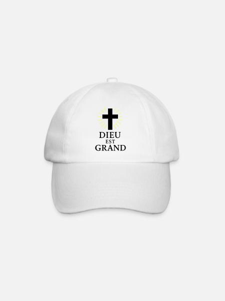 DIEU EST GRAND - Casquette classique - blanc/blanc
