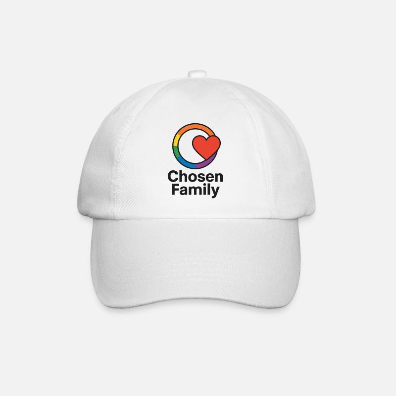 Inclusive heart with rainbow frame - Baseball Cap - white/white
