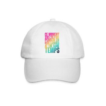 DICTON COOL POUR LES MULTILINGUES, LES INTERNATIONAUX - Casquette classique - blanc/blanc - Devant