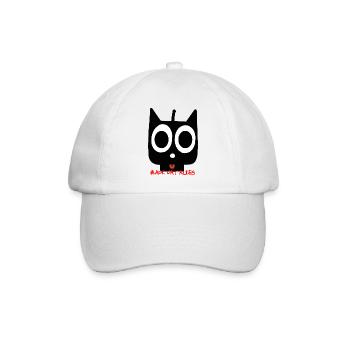 chat noir - Casquette classique - blanc/blanc - Devant
