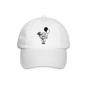 Fille inscrite à l’école avec cône d’école - Casquette classique - blanc/blanc - Devant