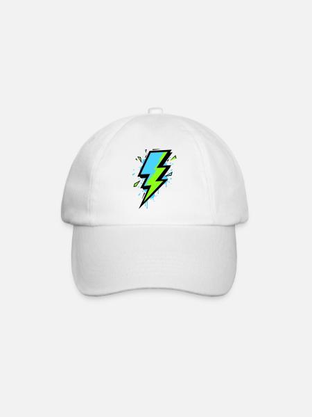 Strahl der modernen Elektrizität - Baseballkappe - Weiß/Weiß