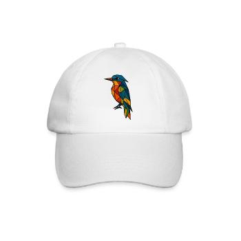 Abstract Geometric Bird - Baseball Cap - white/white - Front