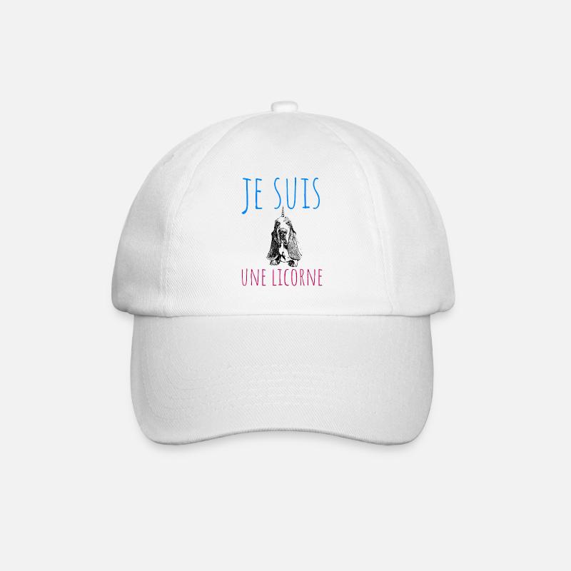 Ich bin ein Einhorn, ein verkleideter Hund - Baseballkappe - Weiß/Weiß