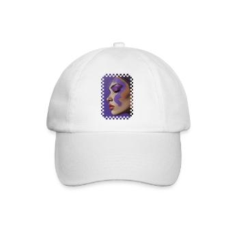 Reflections of Violet – oil on canvas - Baseball Cap - white/white - Front