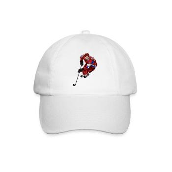 Combattant de hockey sur glace rouge - Casquette classique - blanc/blanc - Devant