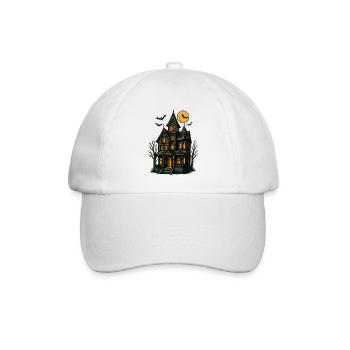 Maison hantée effrayante pour Halloween - Casquette classique - blanc/blanc - Devant
