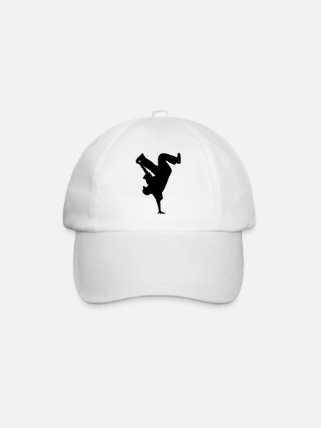 B-Boy Silhouette – Breakdance Power Move Équilibre sur les mains - Casquette classique - blanc/blanc