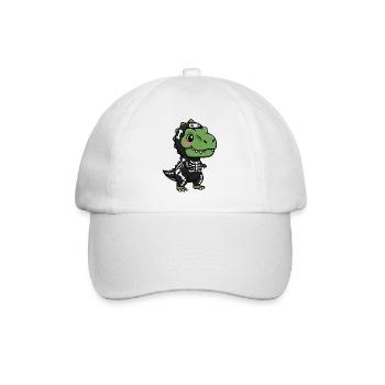 Funny T-Rex Skeleton Halloween Disguise - Baseball Cap - white/white - Front