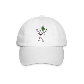 Poire avec visage rieur - Casquette classique - blanc/blanc - Devant