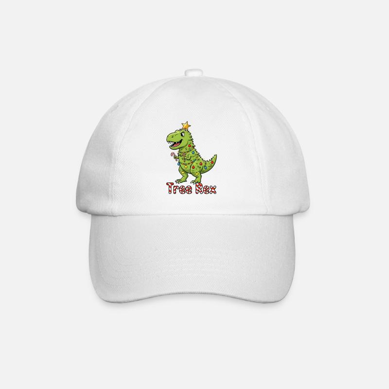 Tree Rex Weihnachtstrend - Baseballkappe - Weiß/Weiß