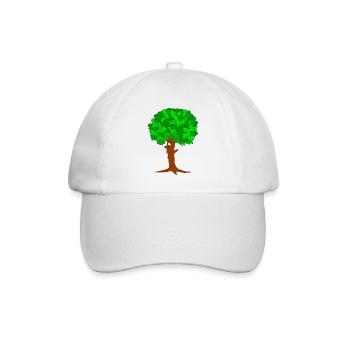 Lustiger Baum - Baseballkappe - Weiß/Weiß - Vorne