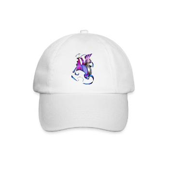 Coloured spiral and fan art - Baseball Cap - white/white - Front