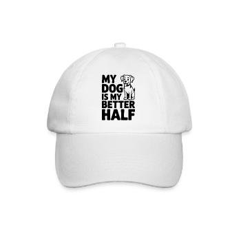 Mon chien est ma meilleure moitié - Casquette classique - blanc/blanc - Devant