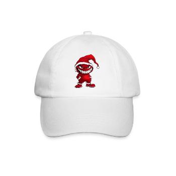 Teufel Weihnachten - Baseballkappe - Weiß/Weiß - Vorne